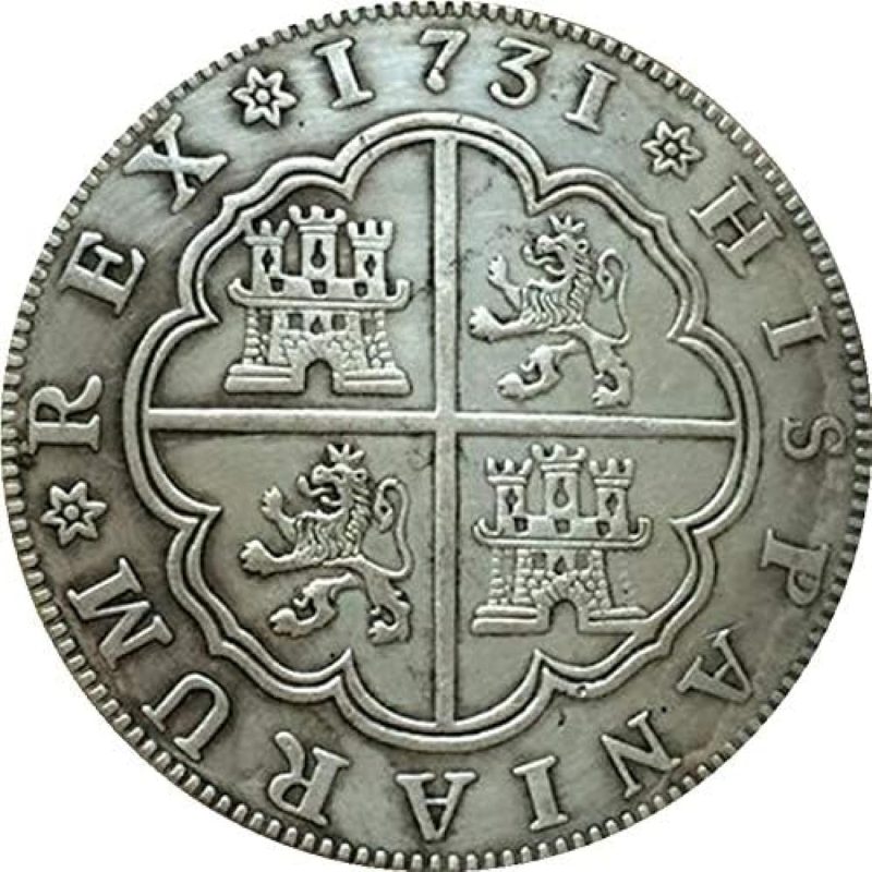 1731 Silver Plated Spanish Coin Collection Ancient Coins Handmade Decoration Gift