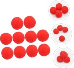 BESPORTBLE 10piezas Bola De Esponja Roja Suave Accesorios Clásicos para Trucos Suministros para Magos para Presentaciones Escenario Forma Redonda - Imagen 4