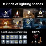 GVM Video Light with Softbox, App Control 2700K-7500K 80W LED Continuous Studio Light for Photography, Bi-Color LED Conference Light with 8 Light Effects for Youtube Streaming Video - Imagen 4