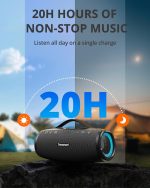 Tronsmart Mirtune S100 Bluetooth Speaker 50W, Powerful Portable Speaker, IPX7 Waterproof, Retractable Handle, 20H Playback, Stereo Sound, Aux and Powerbank, Speaker with EQ for Outdoor - Imagen 4