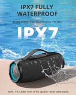 Tronsmart Mirtune S100 Bluetooth Speaker 50W, Powerful Portable Speaker, IPX7 Waterproof, Retractable Handle, 20H Playback, Stereo Sound, Aux and Powerbank, Speaker with EQ for Outdoor - Imagen 5