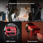 200W GVM LED Video Light with Softbox, 200W Pro LED Video Lighting with App and DMX Control, Bowens Bi-Color LED Photography Continuous Light 2700K-6800K for YouTube Video Studio - Imagen 5