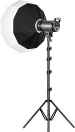 GVM LED Video Light with Softbox, App Control, Continuous LED Photography Lighting with Bowens Mount 100W, 3200K-5600K Studio LED Light for Studio Video and Photography