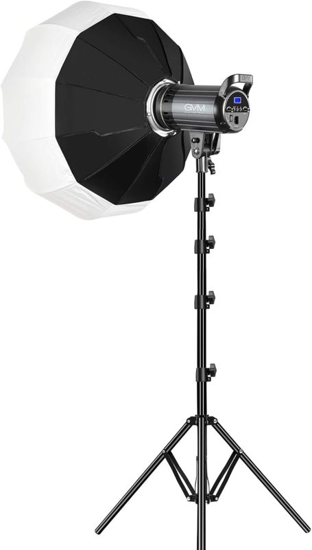 GVM LED Video Light with Softbox, App Control, Continuous LED Photography Lighting with Bowens Mount 100W, 3200K-5600K Studio LED Light for Studio Video and Photography