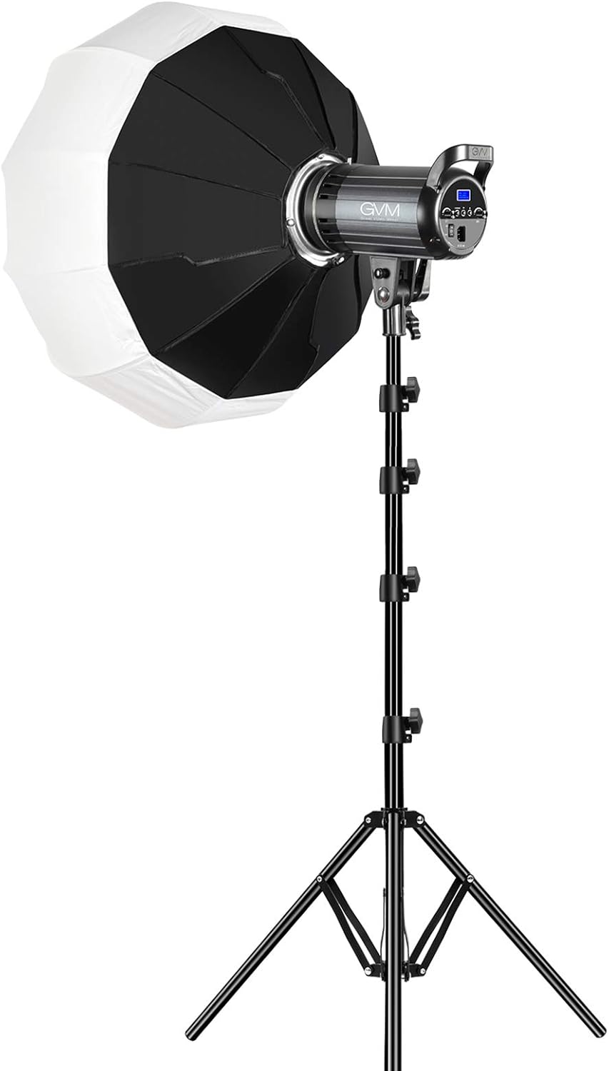 GVM LED Video Light with Softbox, App Control, Continuous LED GVM LED Video Light with Softbox, App Control, Continuous LED Photography Lighting with Bowens Mount 100W, 3200K-5600K Studio LED Light for Studio Video and Photography
