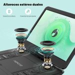 17.5" Portable DVD Player with 15.6'' HD Swivel Screen – 6h Battery, Supports Multiformat/SD/USB, Zonless, Synchronizes TV/Projector, Antishock and Memory, Dual Speakers, Remote Control - Imagen 8