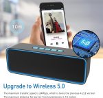 Sonkir Portable Bluetooth Speaker, Wireless Bluetooth 5.0 Speaker with Hi-Fi 3D Stereo Bass, Built-in 1500mAh Battery, 12H Playtime (Blue) - Imagen 4