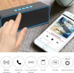Sonkir Portable Bluetooth Speaker, Wireless Bluetooth 5.0 Speaker with Hi-Fi 3D Stereo Bass, Built-in 1500mAh Battery, 12H Playtime (Blue) - Imagen 5