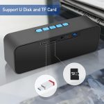 Sonkir Portable Bluetooth Speaker, Wireless Bluetooth 5.0 Speaker with Hi-Fi 3D Stereo Bass, Built-in 1500mAh Battery, 12H Playtime (Blue) - Imagen 6