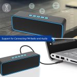 Sonkir Portable Bluetooth Speaker, Wireless Bluetooth 5.0 Speaker with Hi-Fi 3D Stereo Bass, Built-in 1500mAh Battery, 12H Playtime (Blue) - Imagen 7