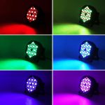 HOLDLAMP 4PCS RGB Par LED Spotlights with 36 LEDs, Stage Light with DMX Control and Sound Activation, Par Stage Lighting for Parties DJ Disco Bar - Imagen 3