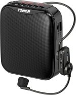 TONOR 15W Wireless Speaker with Wireless Microphone, Portable Bluetooth Voice Amplifier, PA Rechargeable Microphone System for Teachers, Tour Guides, Sports Trainers, K11