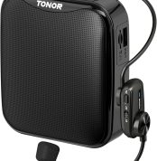 TONOR 15W Wireless Speaker with Wireless Microphone, Portable Bluetooth Voice Amplifier, PA Rechargeable Microphone System for Teachers, Tour Guides, Sports Trainers, K11