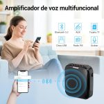 TONOR 15W Wireless Speaker with Wireless Microphone, Portable Bluetooth Voice Amplifier, PA Rechargeable Microphone System for Teachers, Tour Guides, Sports Trainers, K11 - Imagen 7