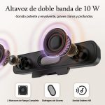 ZETIY Speaker Monitor for PC, USB Speakers with 3D Surround Stereo, Portable Mini Soundbar for Laptop, Desktop Computer - Plug and Play(Black) - Imagen 3