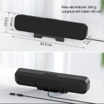 ZETIY Speaker Monitor for PC, USB Speakers with 3D Surround Stereo, Portable Mini Soundbar for Laptop, Desktop Computer - Plug and Play(Black) - Imagen 5