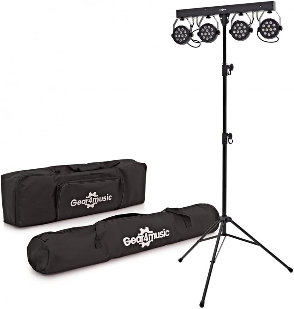 DJ Lights - gear4music 48W Mini Par Can Stage Lighting DJ Lights - gear4music 48W Mini Par Can Stage Lighting System