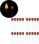 20 Pieces Torch to Pink Fire Magic Trick Flame Appearing Flower Magician Accessories Professional Mentalism Magic an Illusion Fascinating Torch to Pink Magic Trick for Closeup Trick - Imagen 5