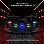 Pyle Portable Bluetooth PA Speaker System - 300W Rechargeable Outdoor Bluetooth Speaker Portable PA System w/ 8” Subwoofer 1” Tweeter, Microphone in, Party Lights, MP3/USB, Radio, Remote, Black - Imagen 4