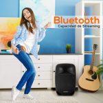 PYLE Speaker System, PA, 800W, Bluetooth, Portable, Rechargeable, Indoor, Outdoor, 8" Subwoofer, MP3/USB/SD Reader, Microphone, Wireless, USB/SD Radio, Black - Imagen 5