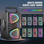 Bluetooth Speaker, 60W(Peak) Portable Wireless Small Speakers for Parties (1 Mic) - Imagen 3