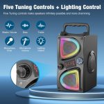 Bluetooth Speaker, 60W(Peak) Portable Wireless Small Speakers for Parties (1 Mic) - Imagen 4