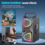 Bluetooth Speaker, 60W(Peak) Portable Wireless Small Speakers for Parties (1 Mic) - Imagen 6