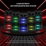 Pyle Speaker System, PA, 600W, Bluetooth, Portable, Rechargeable, Indoor, Outdoor, 8" Subwoofer, 1" Tweeter, Recording Function, Microphone, Party Lights, USB/SD Radio, Black - Imagen 4