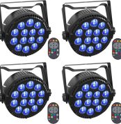 4PCS RGBW LED Pair, HOLDLAMP 84W Stage Light with Sound Activation Mode and Remote Control, DMX 4/8CH Disco Lights for DJ Party Birthday Bar Club