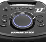 BoomTone DJ Boomaster 300 Powerful Portable LED Luminous Bluetooth Speaker 250W, Karaoke Speaker, Wireless Bluetooth, TWS, USB Rechargeable, Tuner, USB/SD Card Reader - Imagen 5