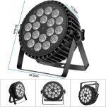 200W 18 LED Headlight Pair 8CH LED Light RGBW+DMX Strobe Sound Active Mode LED Stage Lights Disco Bulb Party Light for Wedding/Party/Church/Club/DJ Live Show (4 Pack) - Imagen 6