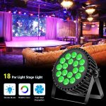 200W 18 LED Headlight Pair 8CH LED Light RGBW+DMX Strobe Sound Active Mode LED Stage Lights Disco Bulb Party Light for Wedding/Party/Church/Club/DJ Live Show (4 Pack) - Imagen 8