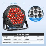 RGB LED Spotlights Colorful Light with DMX Control and Remote, Disco Lights, Party, Concerts and Celebrations – 2 Pieces - Imagen 4