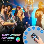 RGB LED Spotlights Colorful Light with DMX Control and Remote, Disco Lights, Party, Concerts and Celebrations – 2 Pieces - Imagen 6