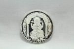 Rajasthan gems Religious 999 Sterling Silver Coin India God Lord Ganesha Om with Gift Box - Imagen 4