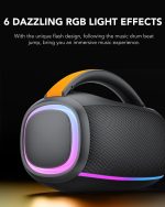 Bluetooth Speaker with Light, 30W Music Box, Portable Bluetooth Box with IPX7, Dual Bass Driver - Imagen 6