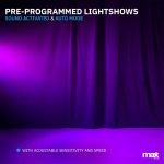 MAX PARTYBAR11 | Disco Lights 4 x COB Spotlight Par 20W, Party Light LED Lighting Auto Mode or DMX Mode, Remote Control and Tripod Included, Pre-programmed Shows, LED DJ Light, Party Lights - Imagen 4
