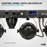 MAX PARTYBAR11 | Disco Lights 4 x COB Spotlight Par 20W, Party Light LED Lighting Auto Mode or DMX Mode, Remote Control and Tripod Included, Pre-programmed Shows, LED DJ Light, Party Lights - Imagen 7