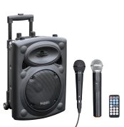 Ibiza Sound PORT8VHF-BT Portable and Self-contained Sound System, Bluetooth, Wireless, 200W Power with Up to 400W Range, Black