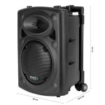 Ibiza Sound PORT8VHF-BT Portable and Self-contained Sound System, Bluetooth, Wireless, 200W Power with Up to 400W Range, Black - Imagen 6
