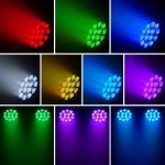 HOLDLAMP 14 x 6 RGBW LED Pair Stage Lights with Remote Control and Sound Activation, DMX 4/8 CH LED Par Spotlight for DJ Bar KTV Disco Birthday Party - Imagen 3