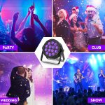 HOLDLAMP 14 x 6 RGBW LED Pair Stage Lights with Remote Control and Sound Activation, DMX 4/8 CH LED Par Spotlight for DJ Bar KTV Disco Birthday Party - Imagen 6
