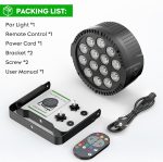LED Bulb Pair of 14 RGB LED Lights DMX512 8x10W 4 in 1 Pair with Remote Control Disco Light Bulb Lighting for Stage DJ Party Show Bar Halloween Christmas - Imagen 5