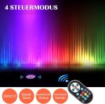 4PCS RGB LED Par Spotlight with PVC Bag, 72W LED Stage Lights with Remote Control and Sound Activation, DJ Lights Disco Light for Parties Bars Wedding Halloween Christmas - Imagen 6