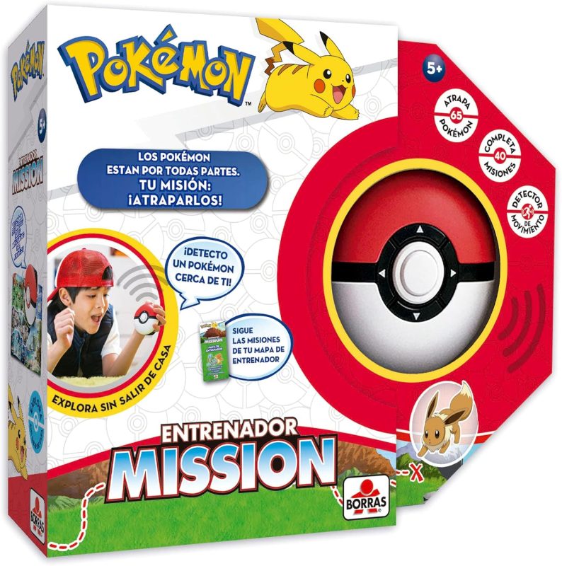 Borras - Pokémon Mission Interactive Board Game, Become a Pokémon Trainer and Catch Them All Trainer Game, Learn Fun Facts from Your Favorite Pokémon (19442)