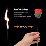 20 piezas de antorcha a rosa, accesorios de rosa con apariencia de llama, trucos de flores exquisitos profesionales, truco mágico de fuego, flor que aparece con llama para festival - Imagen 3