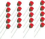 20 piezas de antorcha a rosa, accesorios de rosa con apariencia de llama, trucos de flores exquisitos profesionales, truco mágico de fuego, flor que aparece con llama para festival - Imagen 8