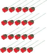 20 piezas de antorcha a rosa, accesorios de rosa con apariencia de llama, trucos de flores exquisitos profesionales, truco mágico de fuego, flor que aparece con llama para festival - Imagen 9