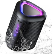 Portable Powerful Wireless Bluetooth Speaker with LED Light, Bluetooth 5.4, 24 Hours, Enhanced Bass, 360° Stereo Sound, IPX7 Waterproof, Outdoor Speaker for Travel/Sports/Party/Cycling