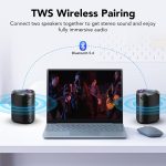 Portable Powerful Wireless Bluetooth Speaker with LED Light, Bluetooth 5.4, 24 Hours, Enhanced Bass, 360° Stereo Sound, IPX7 Waterproof, Outdoor Speaker for Travel/Sports/Party/Cycling - Imagen 4
